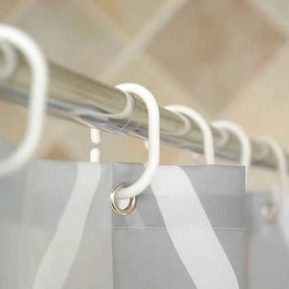 Waterproof Shower Curtain with 12 Hooks Geometric Printed Bath Curtains Water Drop Pattern Polyester Cloth Bathroom Accessories